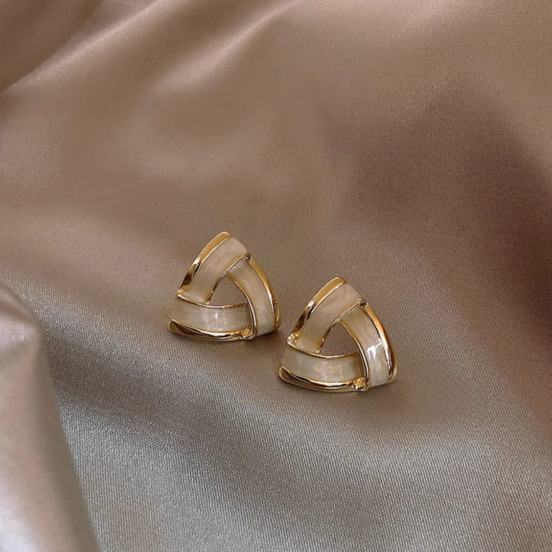 Geometric Triangle Stud Earrings