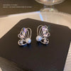 Silver Butterfly Pearl Earrings
