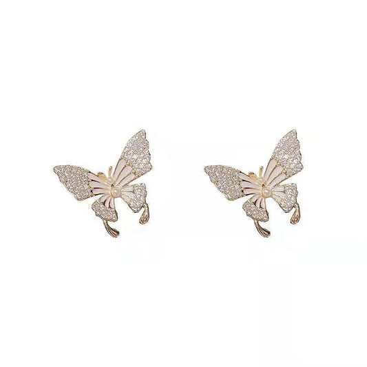 Korean butterfly stud earrings