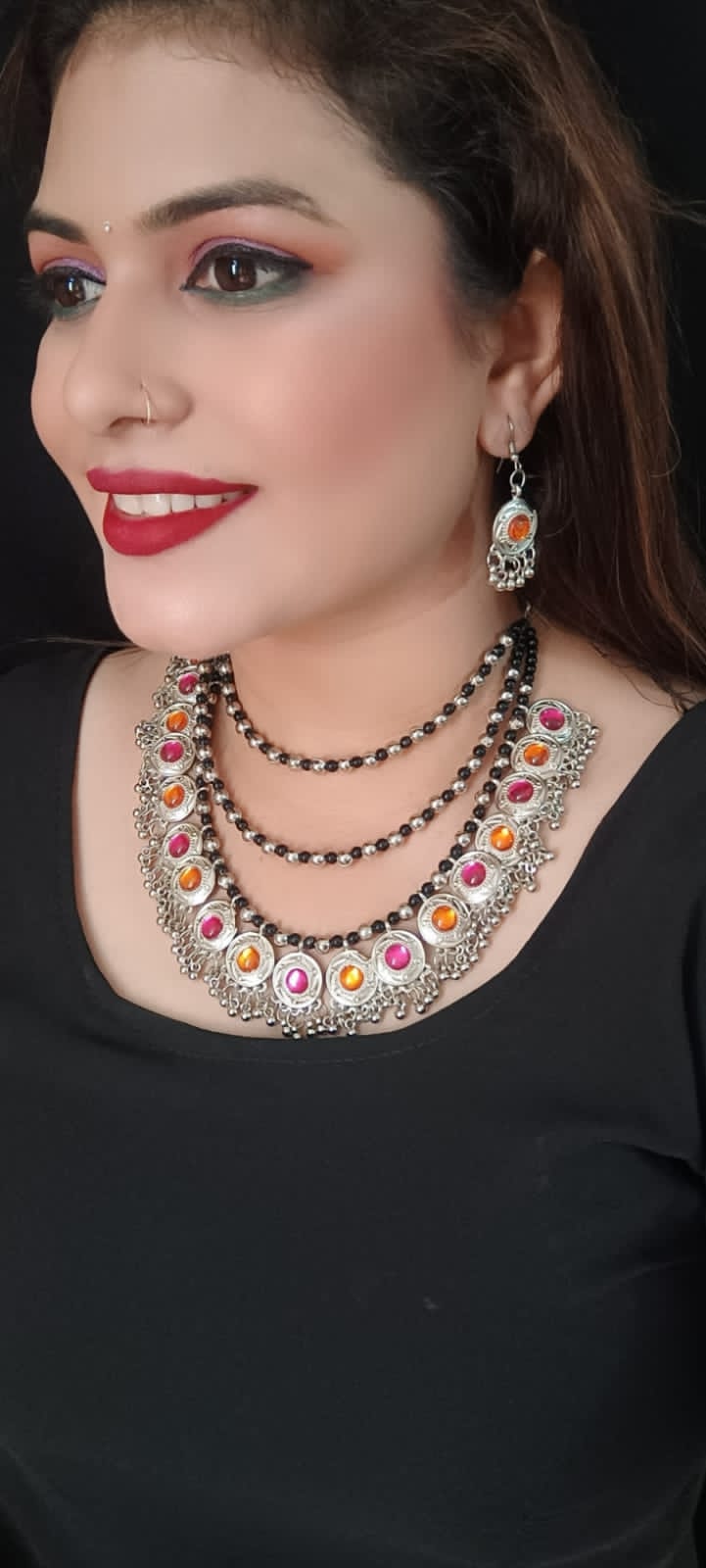 Multi oxidised jewellery set