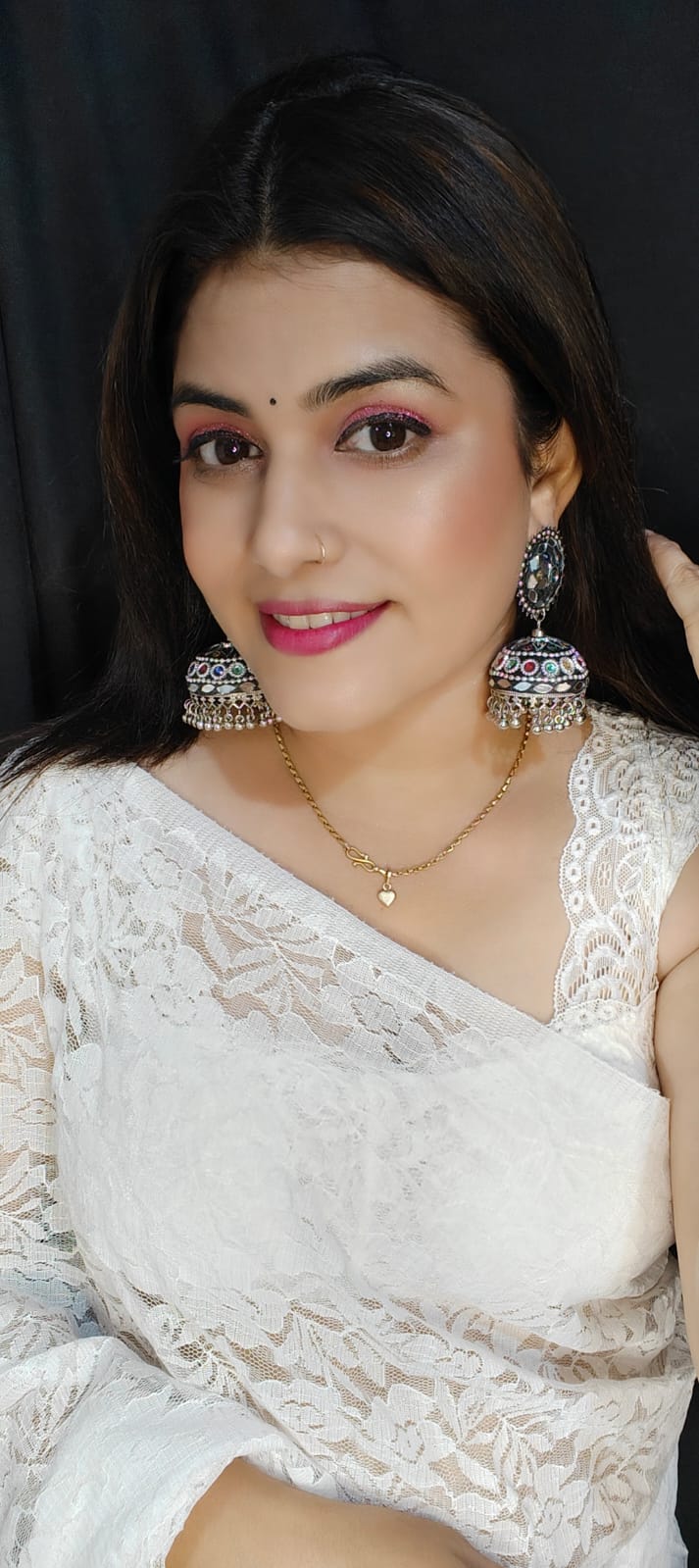 Silver Oversized Statement Jhumka