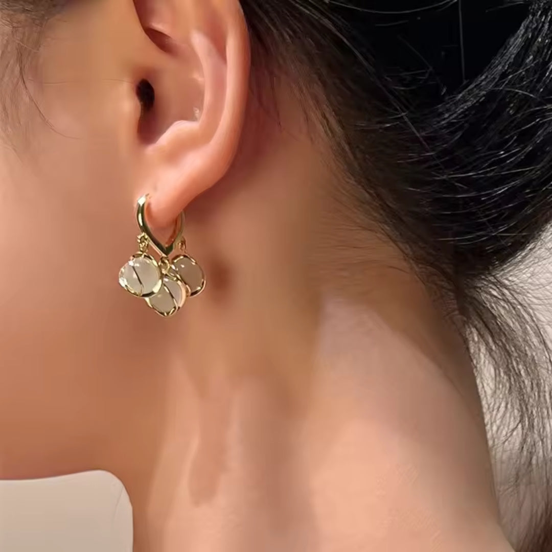 Gold Plated Opal Earrings