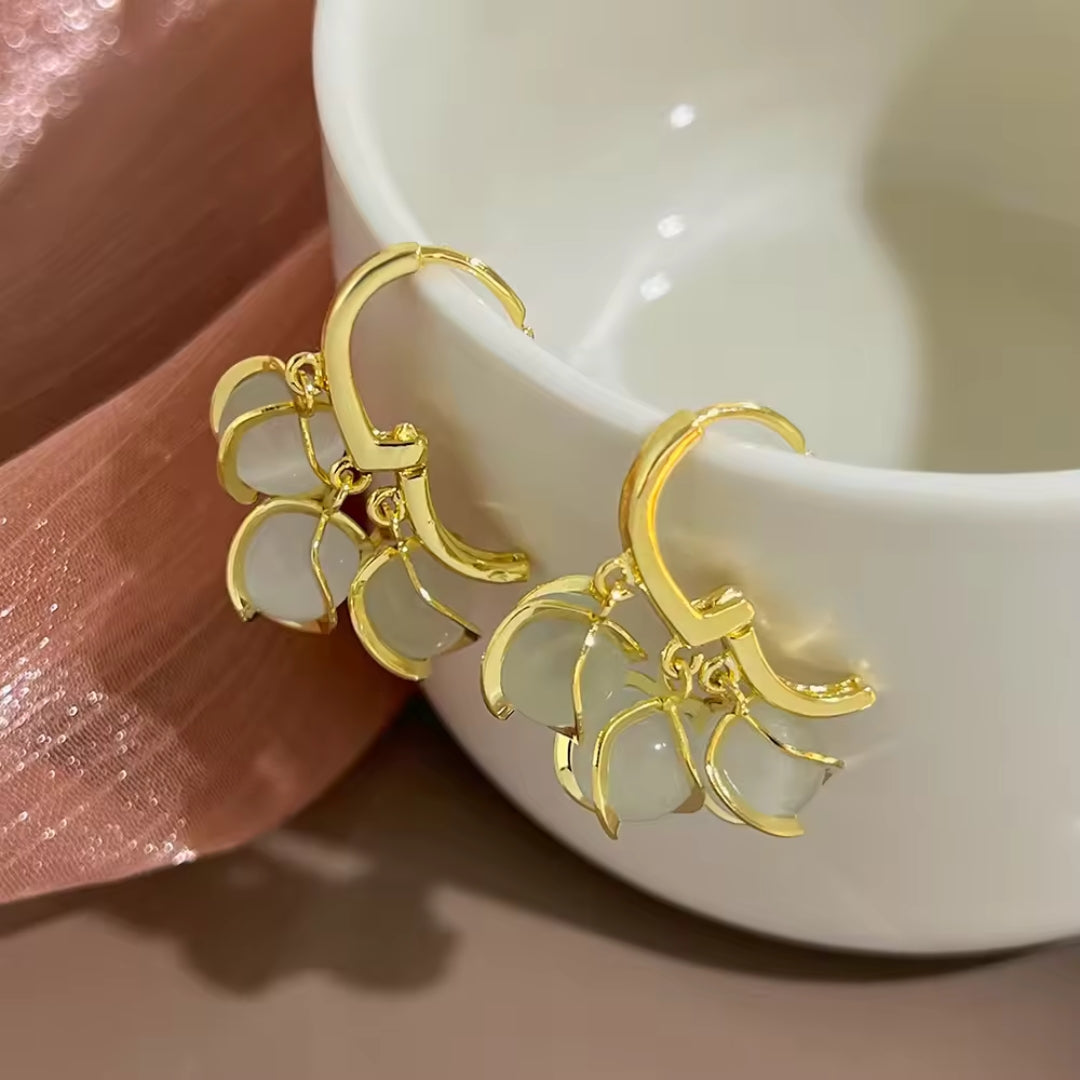 Gold Plated Opal Earrings