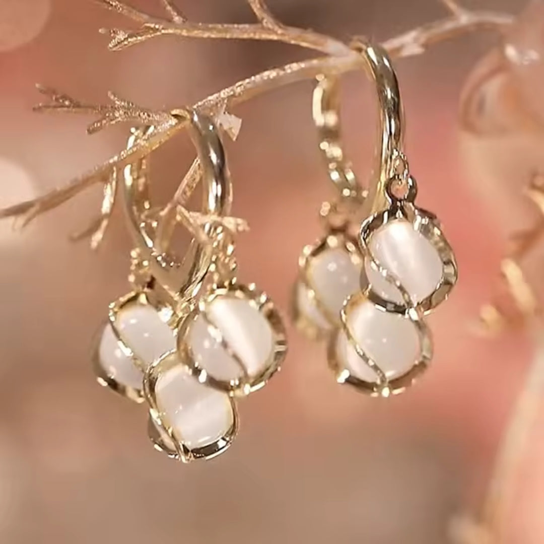 Gold Plated Opal Earrings