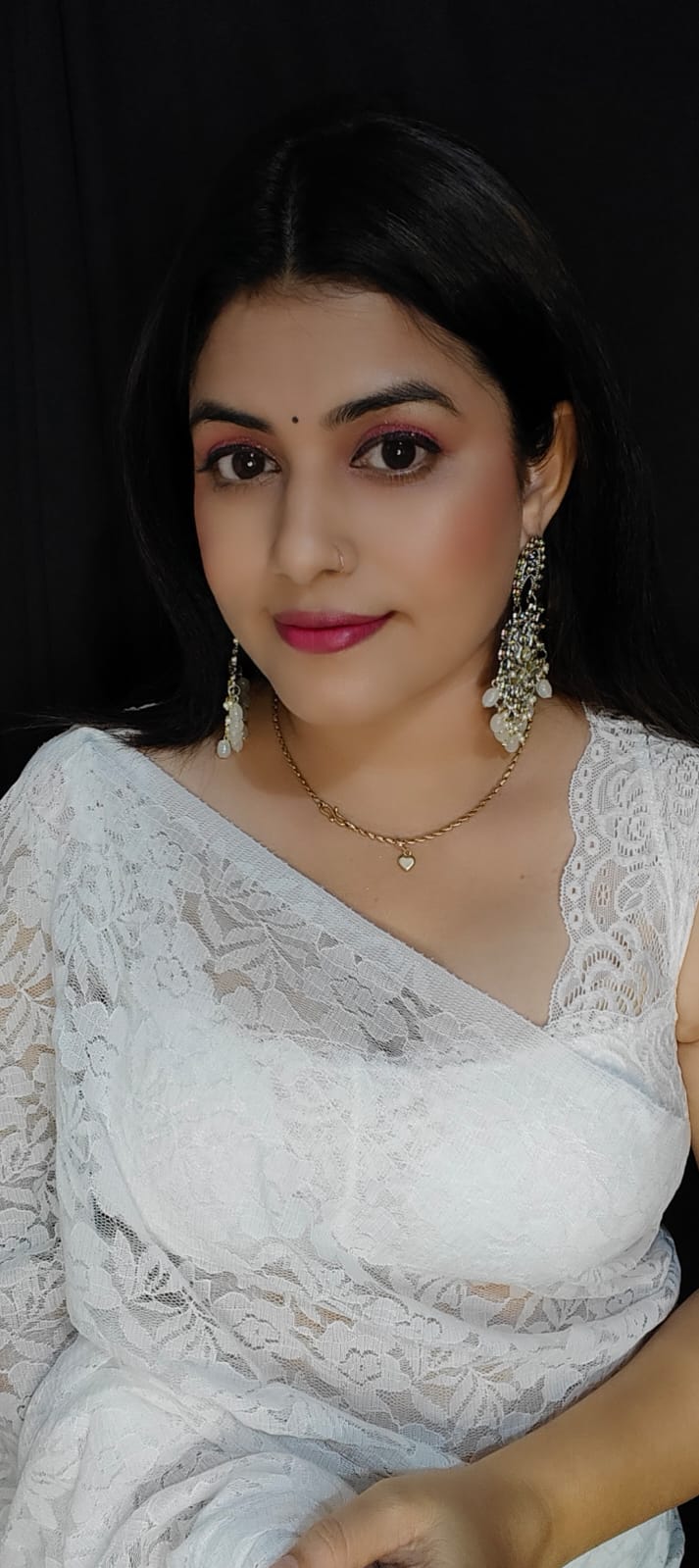 Silver oxidised Pearl Moti jhumki Earrings