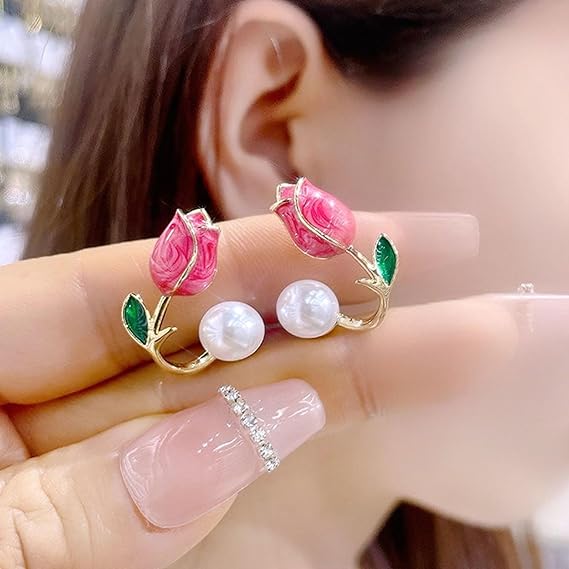 Combo-3 Rose Stud Earings