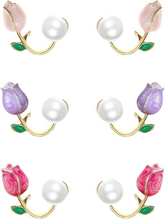 Combo-3 Rose Stud Earings