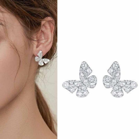 Butterfly crystel stud earrings