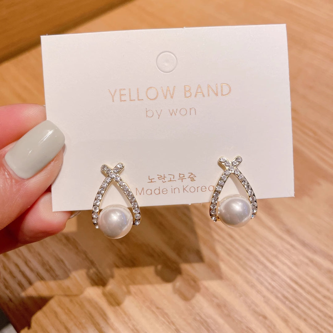 Cute cross boll earring