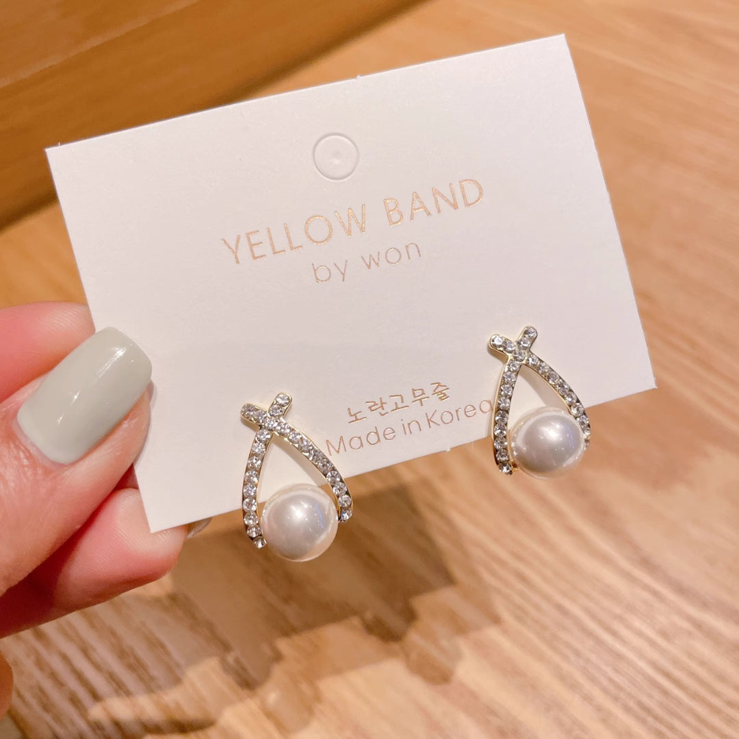 Cute cross boll earring