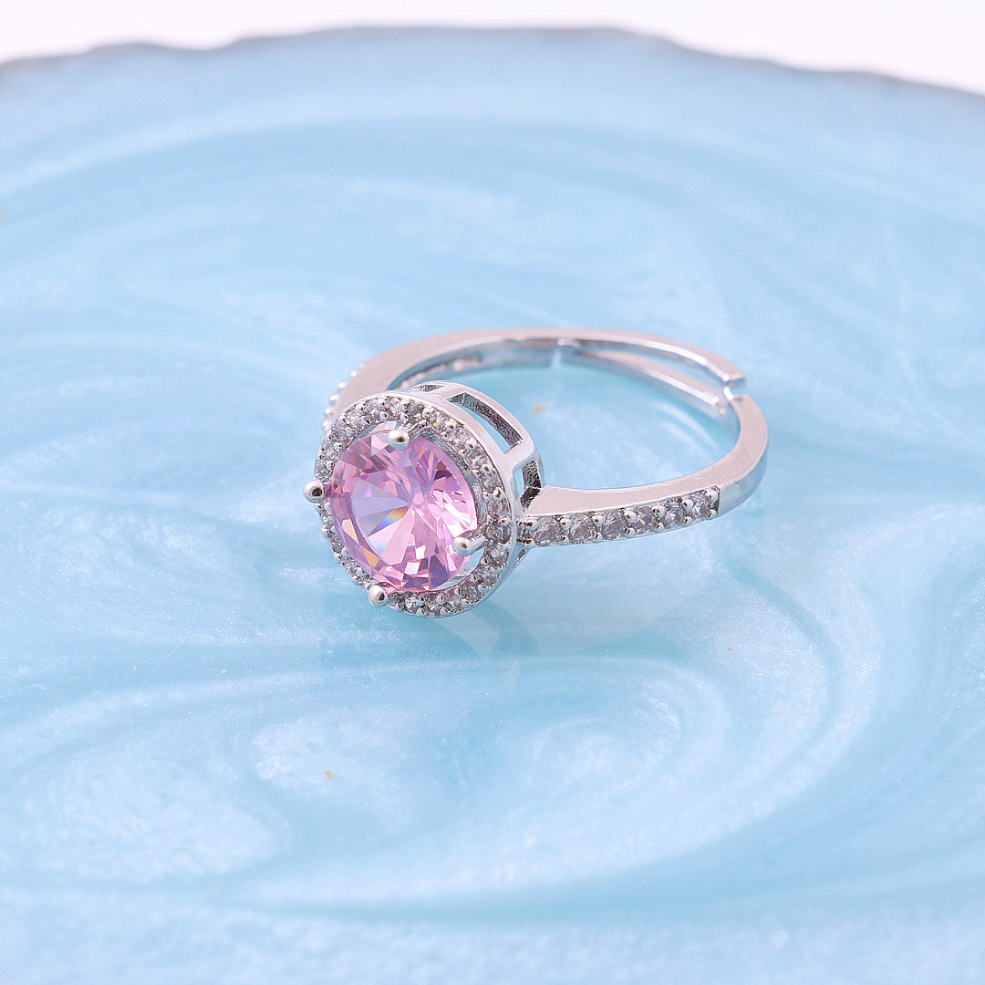 Purple Stone Silver Rings