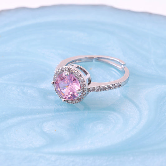 Purple Stone Silver Rings