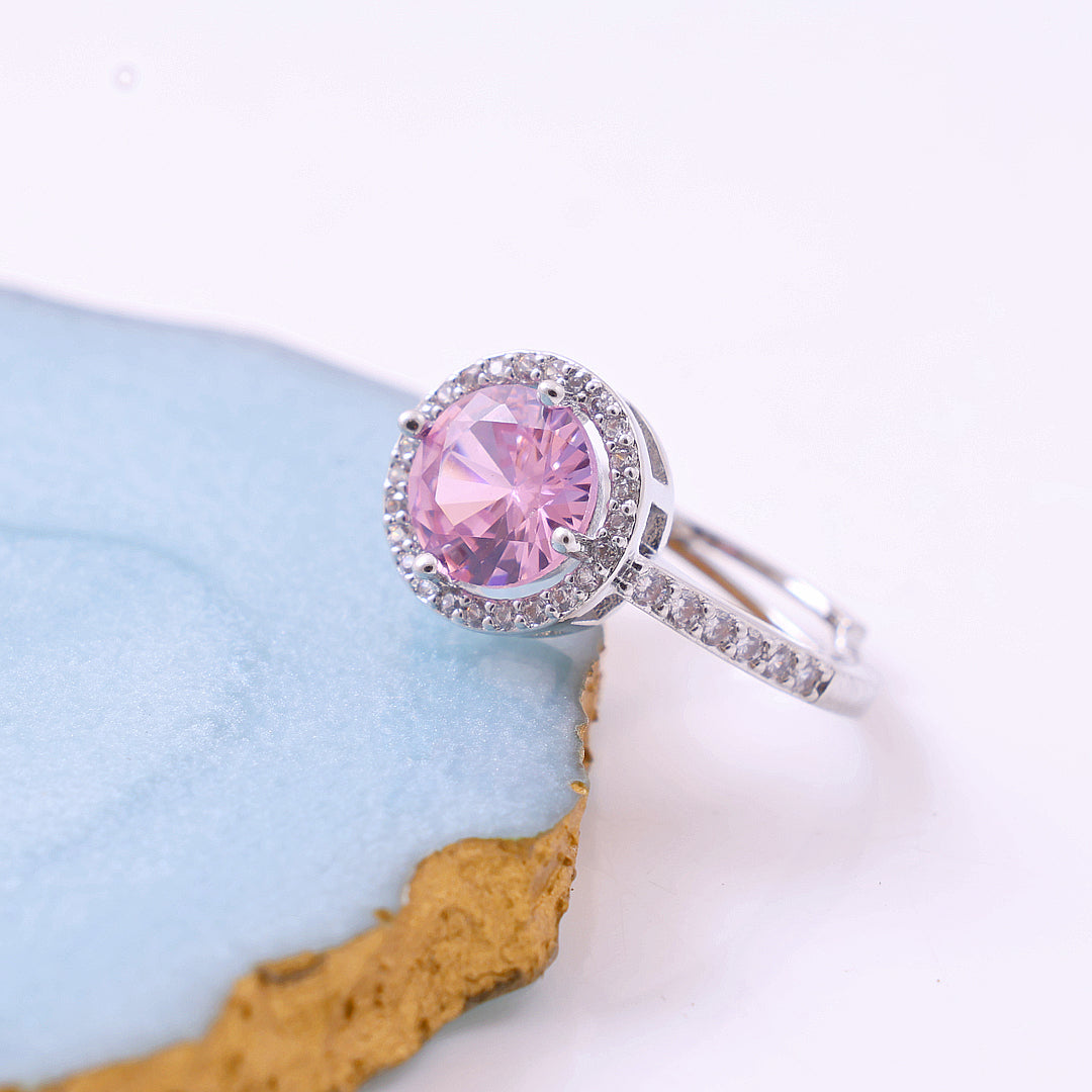 Purple Stone Silver Rings