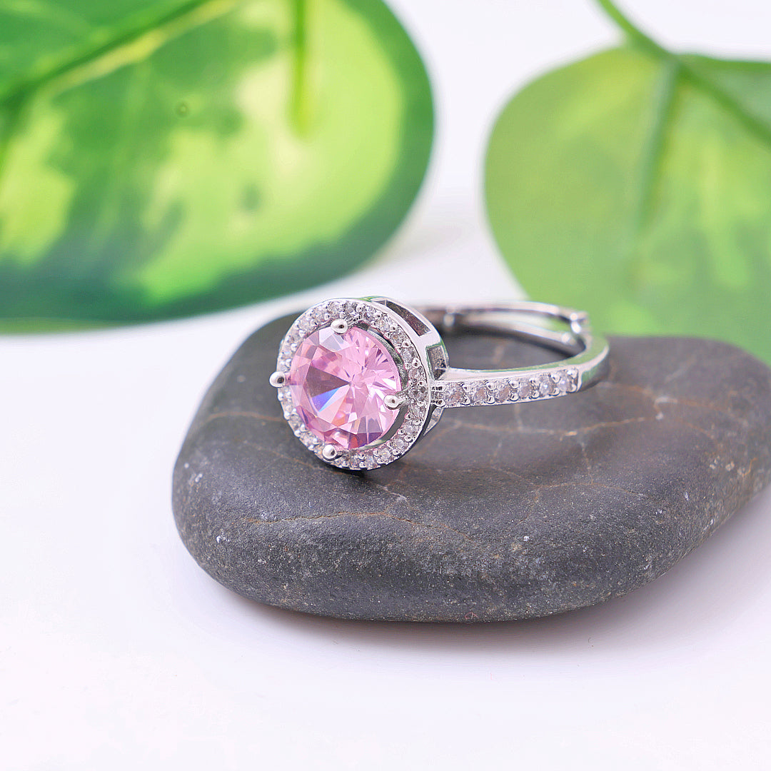 Purple Stone Silver Rings