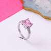 Silver Plated Pink Diamond Rings