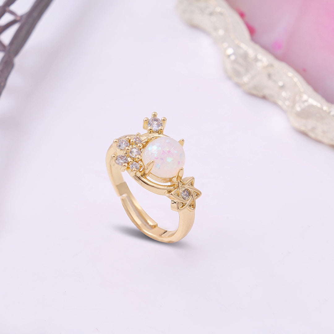 Triple moon ring