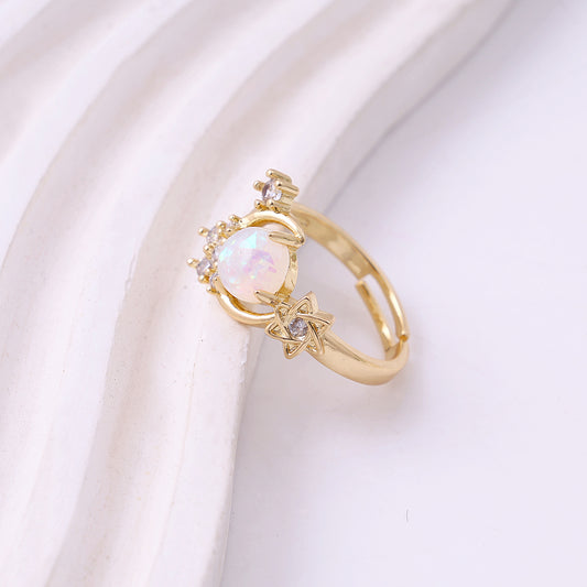 Triple moon ring