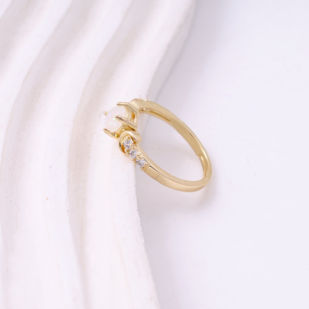 Inlaid Zircon Promise Ring