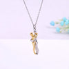 couple hug necklace