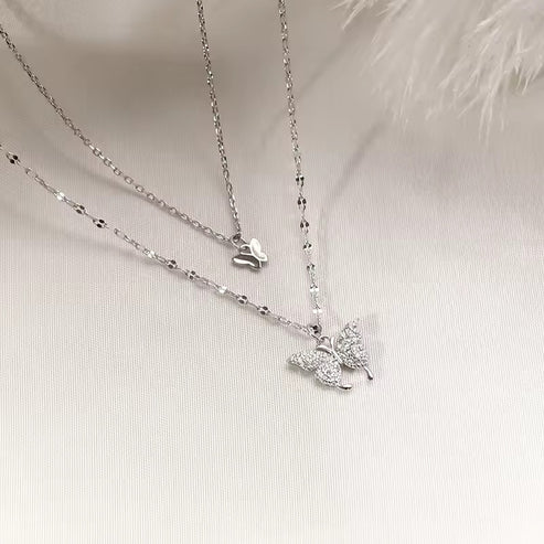 Unique Double Butterfly Necklace