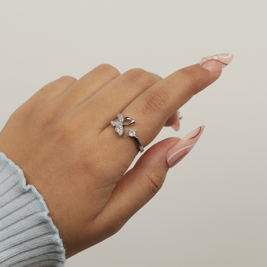 Silver Affordable Butterfly Ring