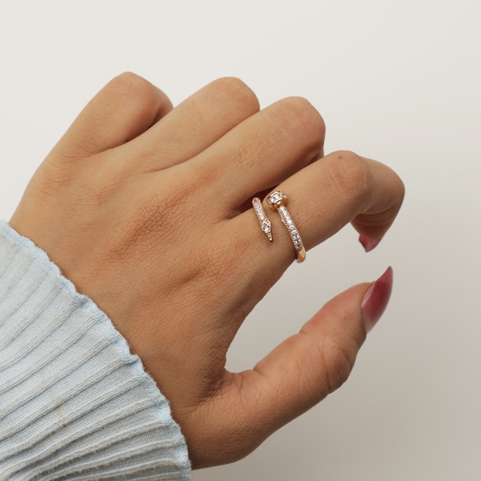 Elegant Geometric Adjustable Ring