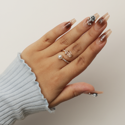 Golden Lotus Peral Ring