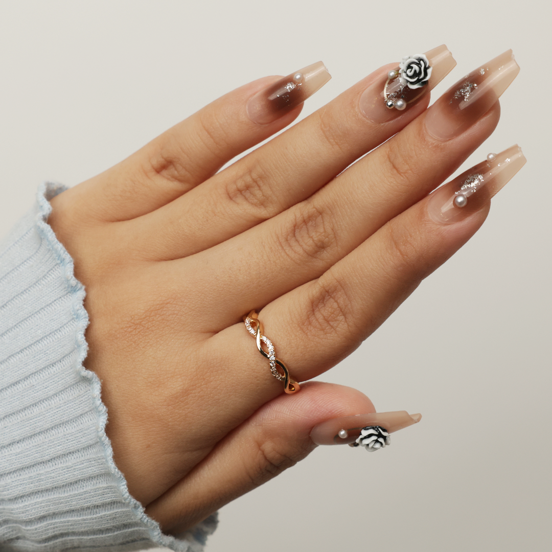 Golden Crossover Brilliance Ring