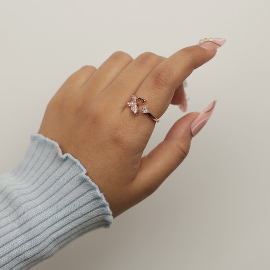 Rose Gold Butterfly Ring
