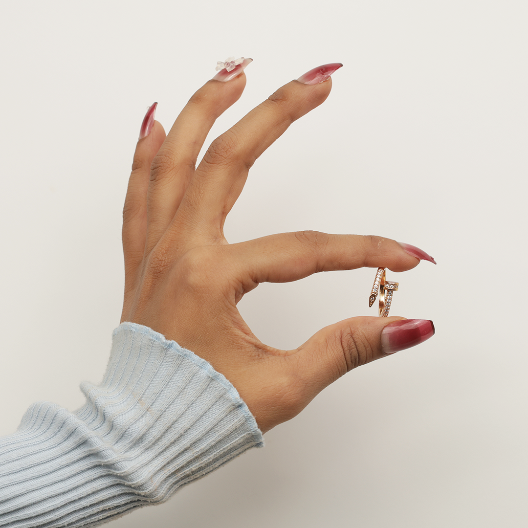 Elegant Geometric Adjustable Ring
