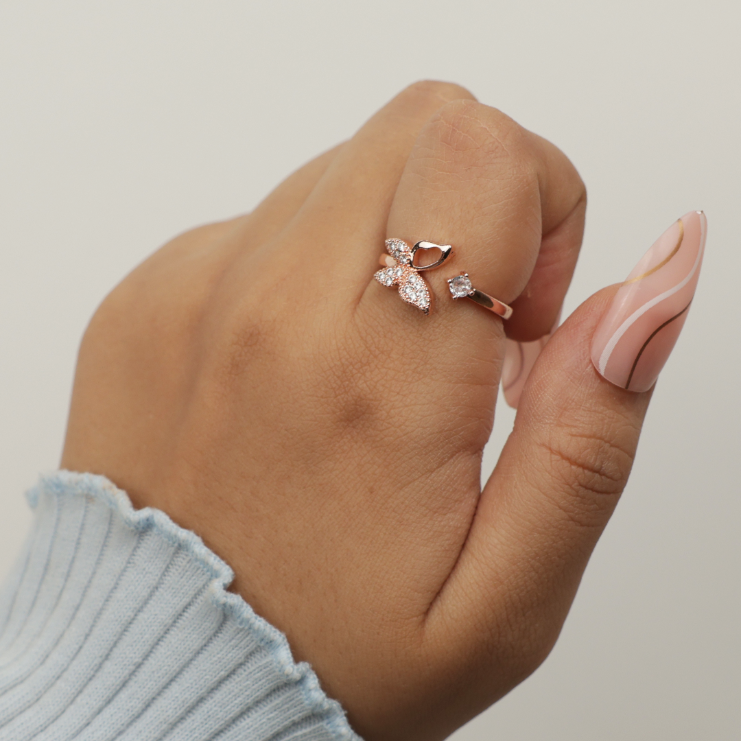 Rose Gold Butterfly Ring