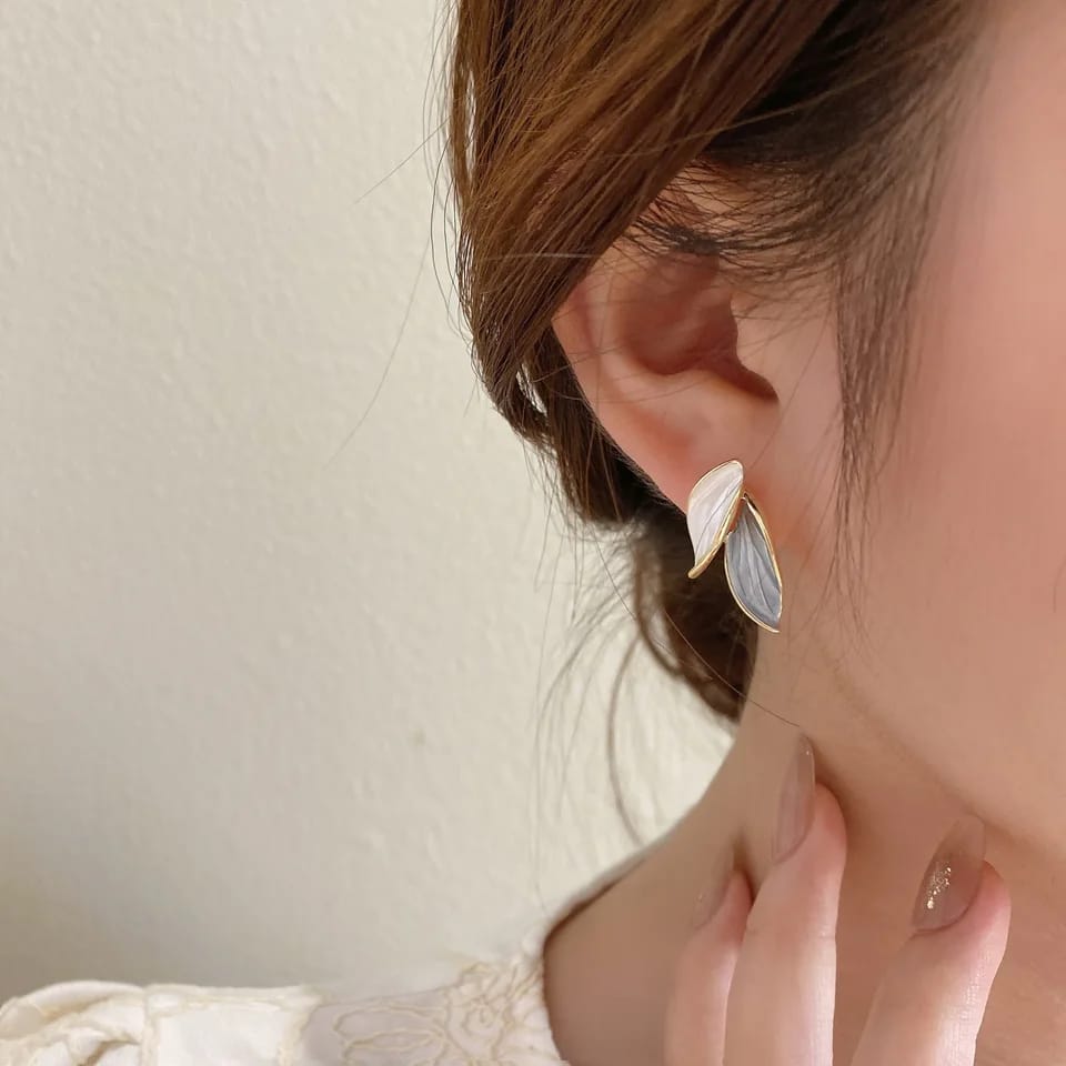 leaf Alloy Stud Earrings