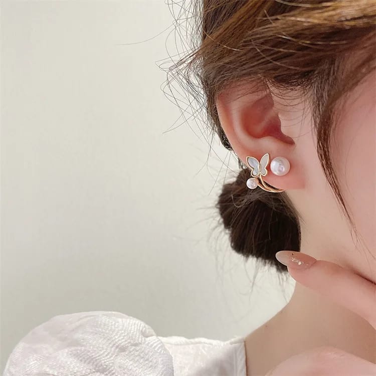 Butterfly Wings Pearl Earing