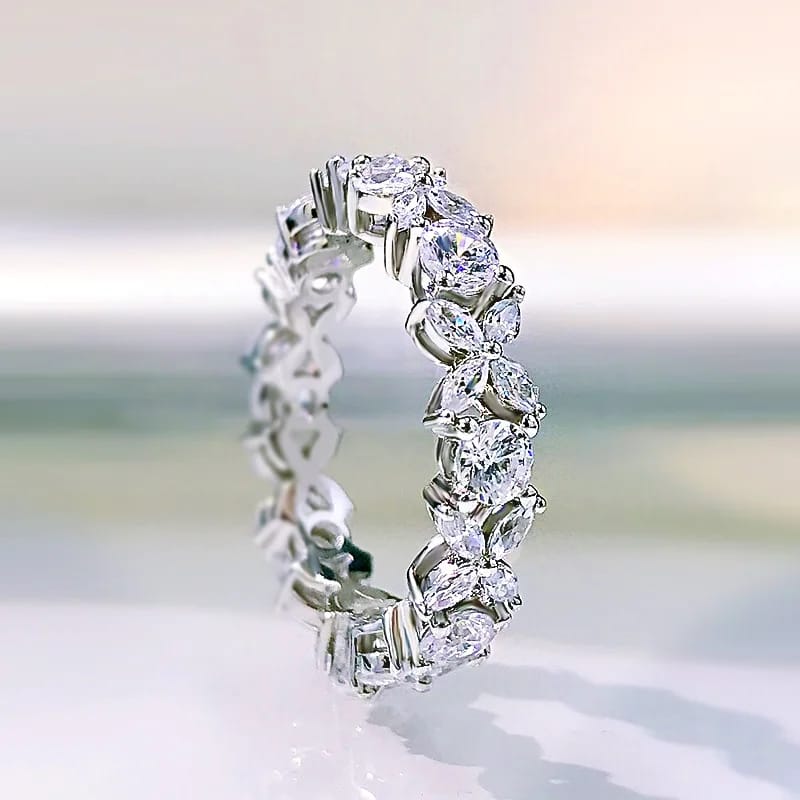 Silver Four Leaf Clover Ring