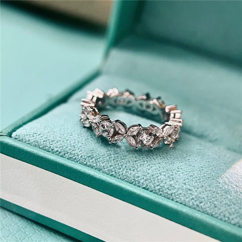 Silver Four Leaf Clover Ring
