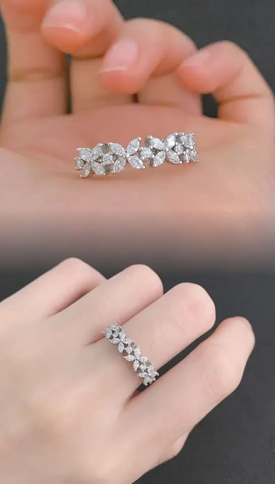 Silver Four Leaf Clover Ring