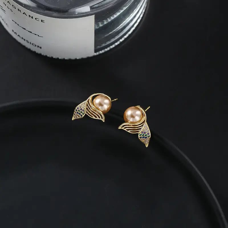 Whale Fish Tail Butterfly Wings Earrings