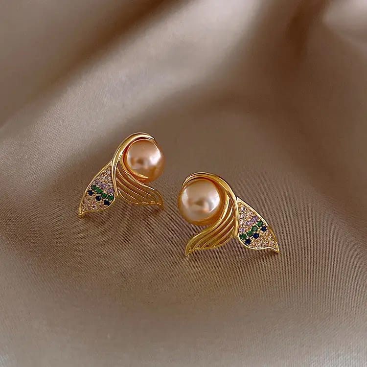 Whale Fish Tail Butterfly Wings Earrings