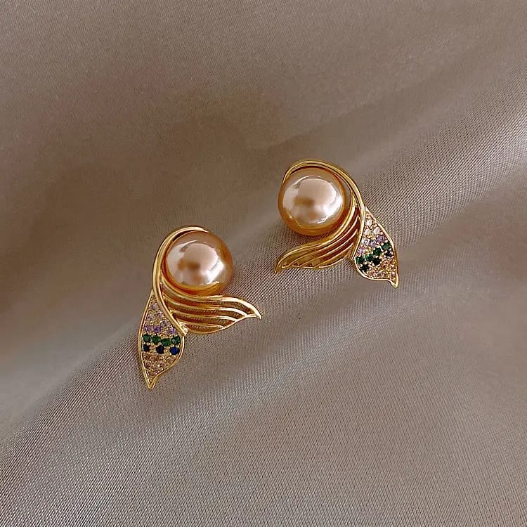 Whale Fish Tail Butterfly Wings Earrings
