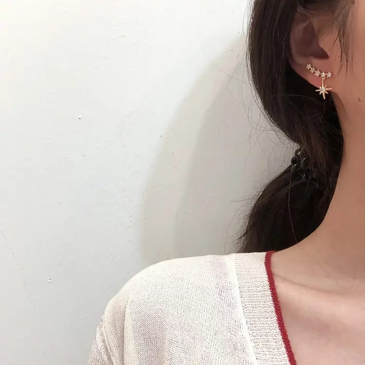crystal Star temperament Drop earrings