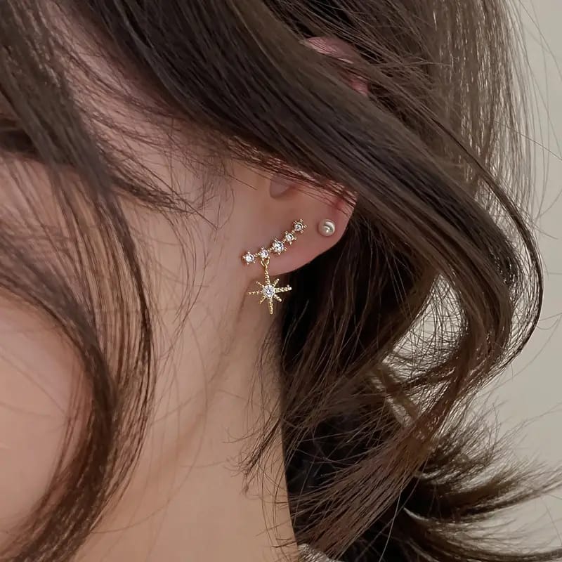 crystal Star temperament Drop earrings