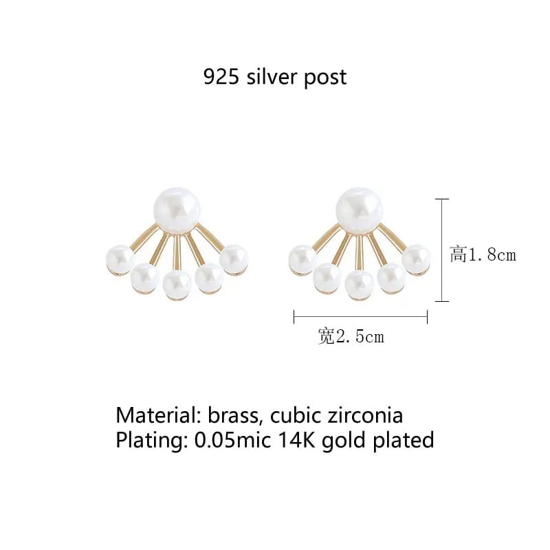 Front and back pearl earrings