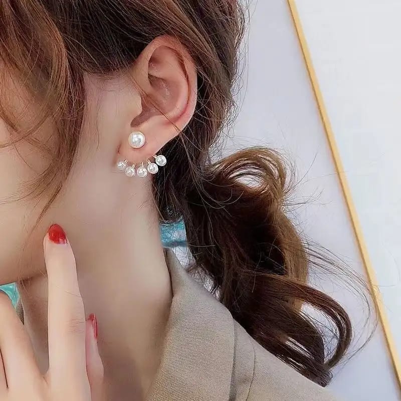Front and back pearl earrings