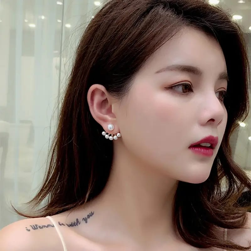 Front and back pearl earrings