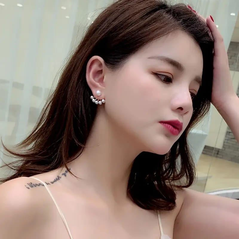 Front and back pearl earrings