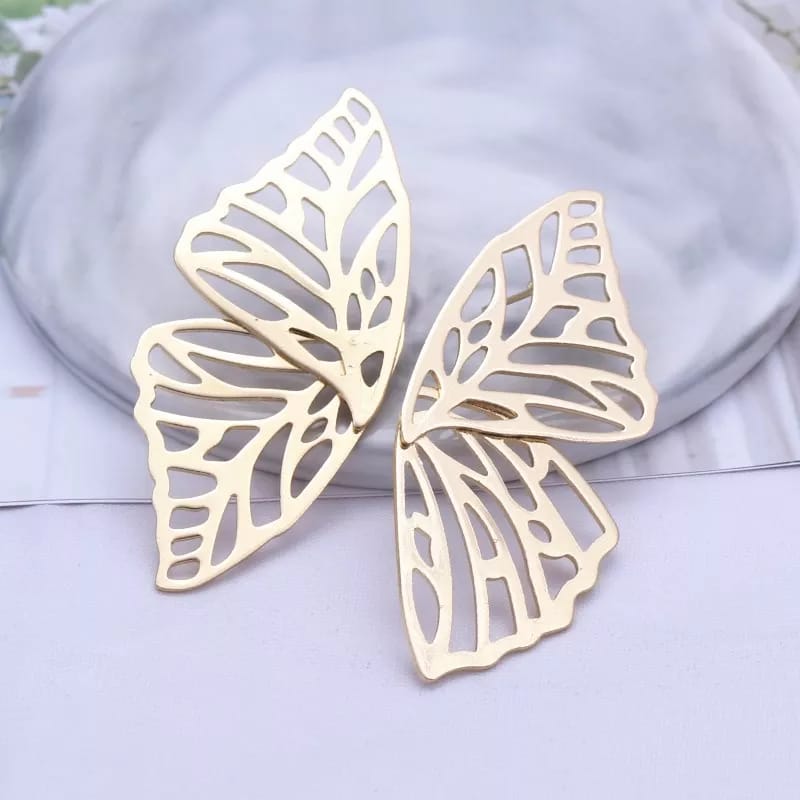 Butterfly Gold Plated Stud Earring