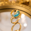 Aqua Shine Gold Elegance Ring