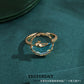 Aqua Shine Gold Elegance Ring
