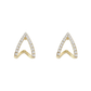 V shaped hoop earrings