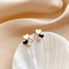 Two tone heart shape earring